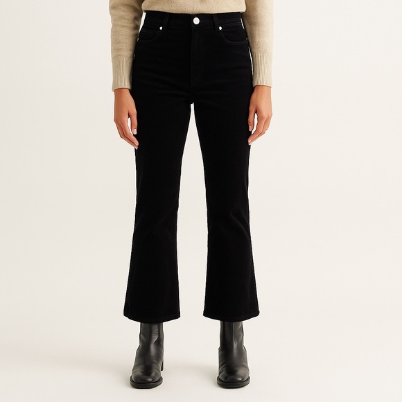 & And Other Stories High Rise Boot Cut 5 Pocket Corduroy Pants Black EU 34 US 2 - Picture 1 of 4
